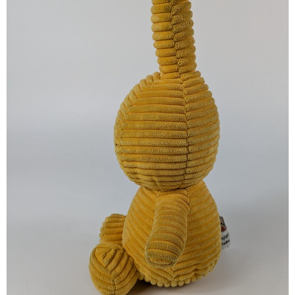 Miffy Corduroy Stuffed Bunny Buttercream Rabbit Plush Nijntje Official Yellow - Picture 2 of 13